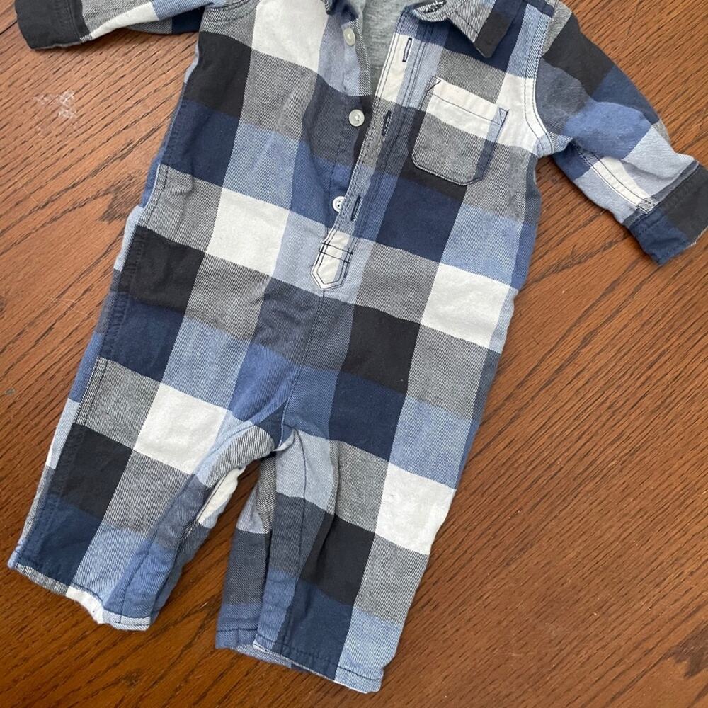 Baby Gap Plaid Romper size 3-6m - Picture 2 of 6